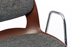 Die Polster ergänzen den Komfort der ergonomischen Sitzschale