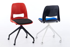 Das Drehgestell ist in schwarz und weiß erhältlich