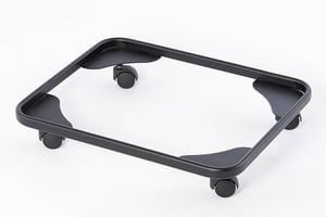 Der Transportwagen kann ganze Stapel an Stühlen aufnehmen