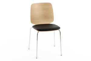 Gestell Polsterung und Sitzschale ergeben ein modernes Design