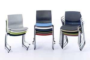 Die Modellfamilie unserer Kunststoffstühle Nizza