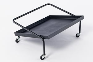 Extra kann ein Stuhltransportwagen zum leichten verschieben der Stühle bestellt werden