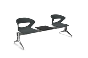 3er Traversenbank mit Abstelltisch in der Mitte