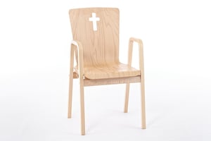 Unser Holz Armlehnenstuhl Sydney AL mit Kreuzausfräsung Unser Holz Armlehnenstuhl Sydney AL mit Kreuzausfräsung
