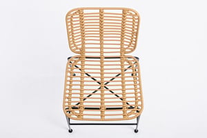 Unser Sylt Barhocker aus PE Rattan in der Draufsicht Unser Sylt Barhocker aus PE Rattan in der Draufsicht