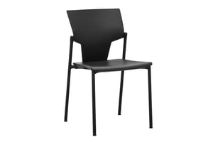 Der Vegas Kunststoffstuhl mit schwarzem Gestell