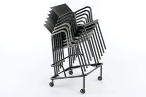 Mit dem optional erhältlichen Rollwagen lassen sich die Vegas schnell transportieren