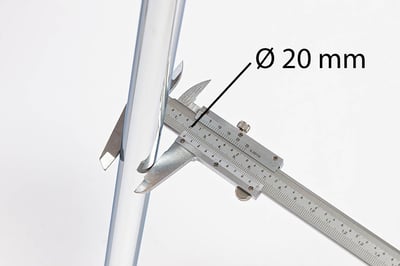 Das stabile Gestell des Armlehnenstuhl Arizona AL hat einen Durchmesser von 20 mm
