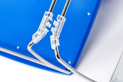 Die Bodengleiter dienen zugleich als Reihenverbinder