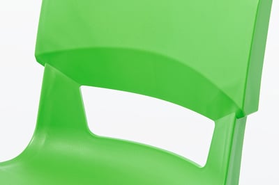 Die abgeflachte Rückenlehne sorgt für ein bequemes Sitzen