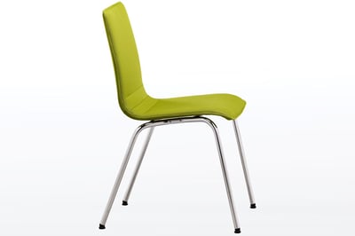 Vollgepolsterte hochwertige Stapelstühle mit Stapelschutz und optionalen Filzgleitern