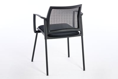 Auch von hinten macht unser Besucherstuhl London AL eine sehr gute Figur