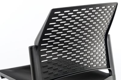 Die Rückenlehne ist ergonomisch geformt und somit sehr bequem und schonend für den Rücken Ihrer Besucher
