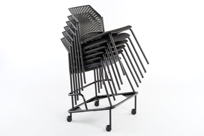 Gestapelt auf Rollwagen lassen sich die Paris schnell verstellen