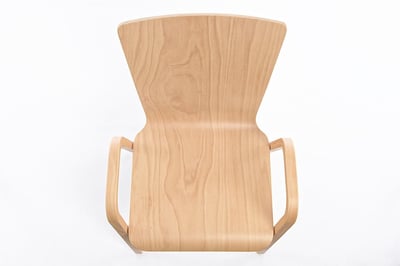 Der Holz Armlehnenstuhl Sydney in der Draufsicht