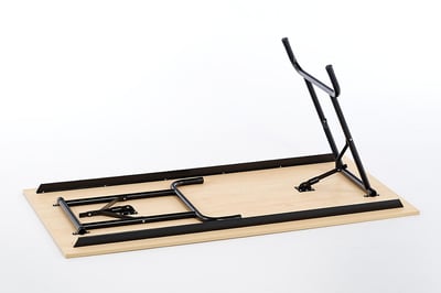 Die Doppelbeine können schnell hochgestellt werden