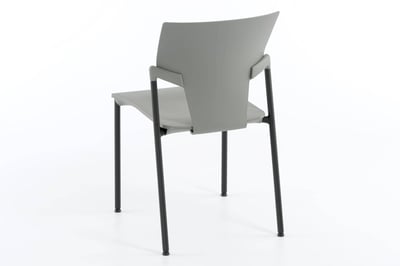 Die Rückenlehne des Stapelstuhl Vegas ist aus pflegeleichtem Kunststoff gefertigt