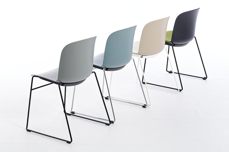 Verschiedene Farben lockern das Design auf