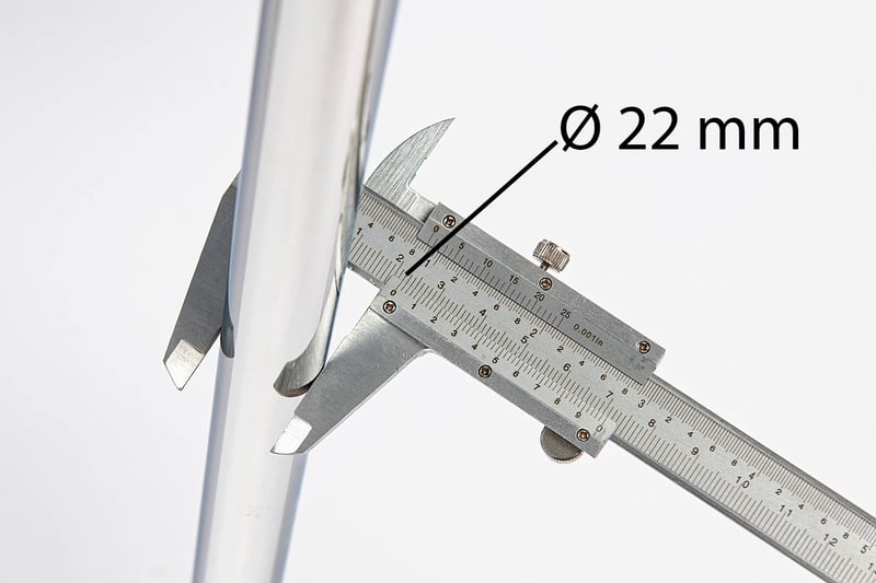 Der Gestelldurchmesser beträgt 22 mm