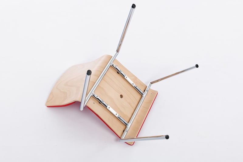 Ansicht vom Stuhlgestell von unten