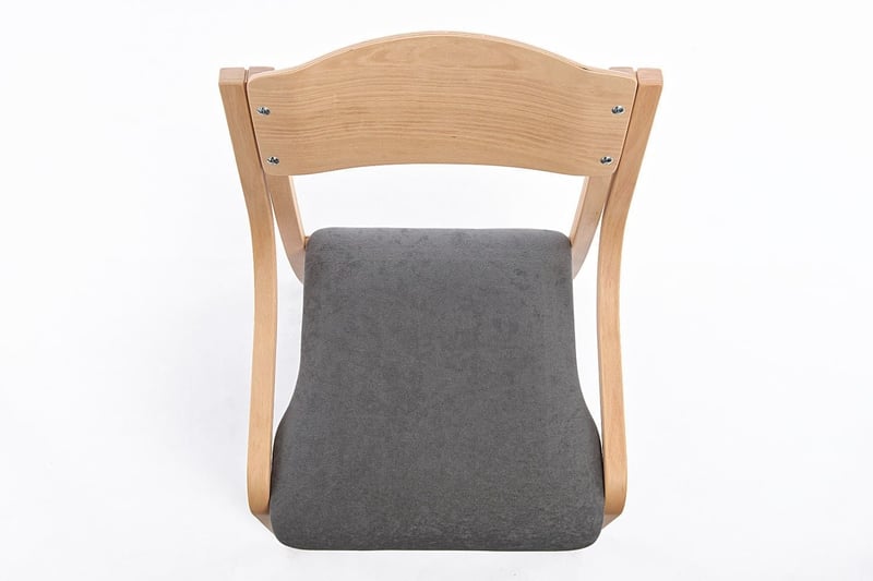 Der Sitzpolsterholzstuhl Dheli SP in der Draufsicht