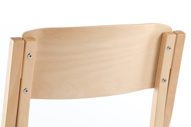 Die Rückenlehne ist fest mit dem Gestell verbunden