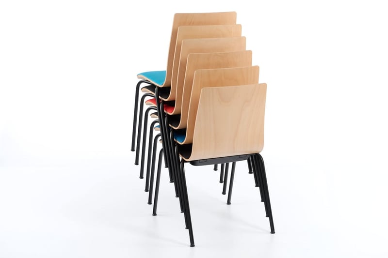 Unser Polsterstuhl Havanna ist stapelbar