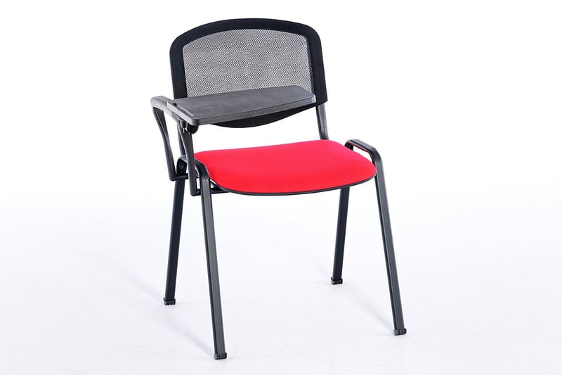 Mit Sitzpolster + Netzrückenlehne + Schreibtablar