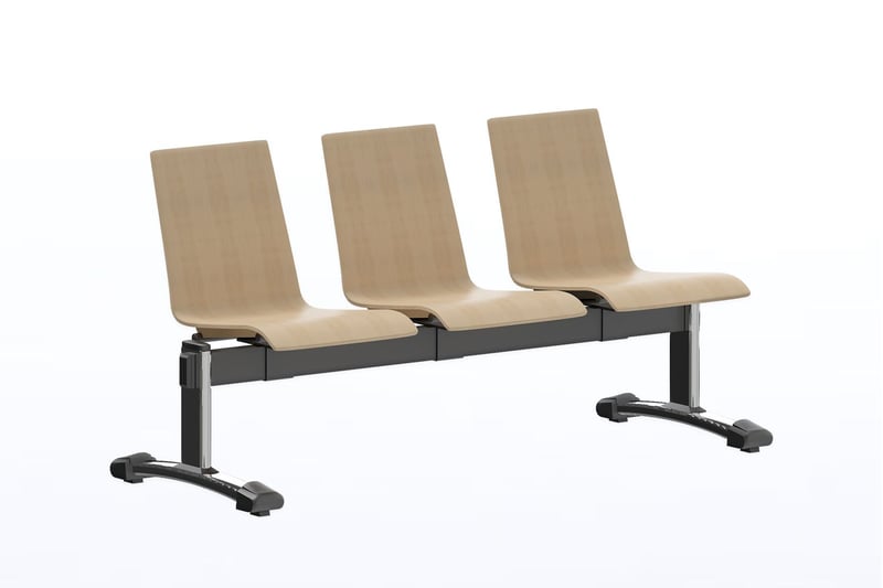 In Wartebereichen werden gerne Traversenbänke gestellt