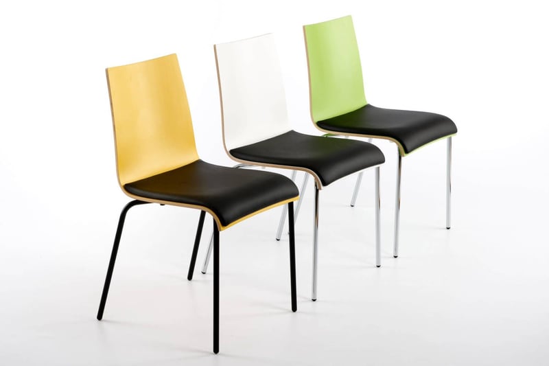 Verschiedene Gestellfarben stehen bei den Mailand Stühlen zur Auswahl