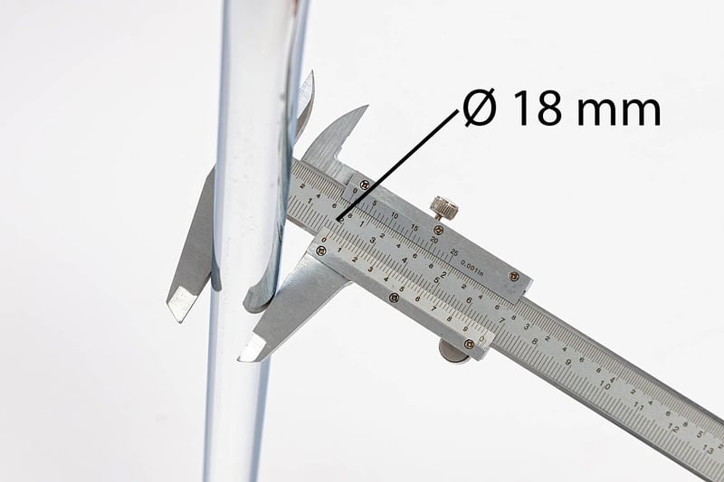 Der Gestelldurchmesser unserer Mali Stapelstühle liegt bei 18 mm