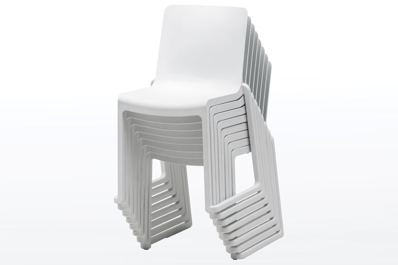 Die Melbourne Kunststoffschalenstühle sind hoch stapelbar und dadurch sehr platzsparend zu lagern