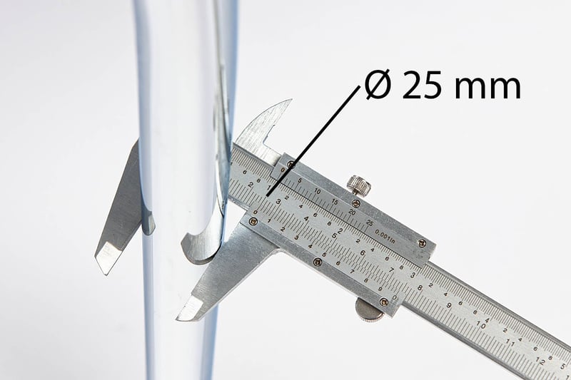 Der Durchmesser des C-Freischwinger Gestell beträgt 25 mm