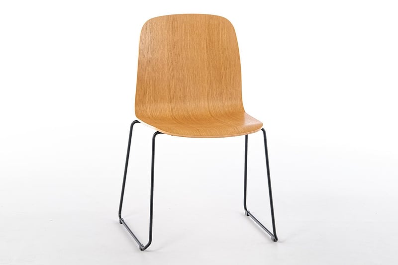 Unser Kufenstuhl Montana mit Holzsitzschale