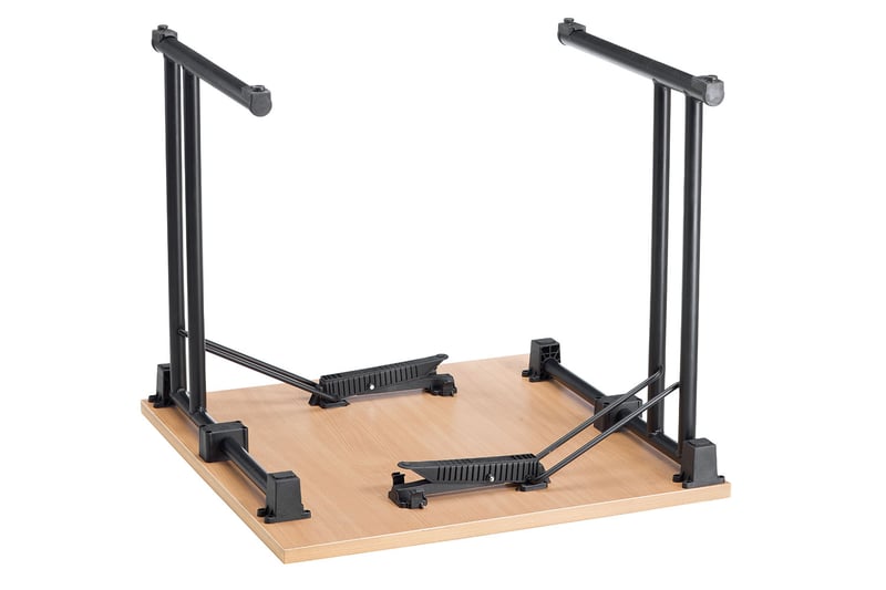 Von unten ist die Klappmechanik gut zu erkennen