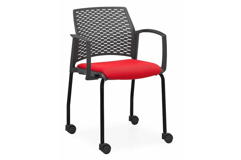 Der Paris AL SP in schwarz mit rotem Polster und Rollen