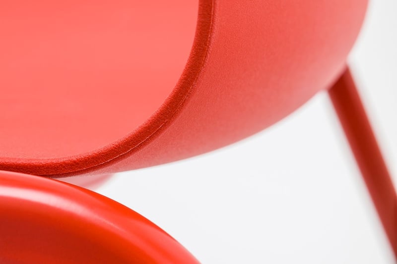 Unsere Kunststoffschalenstühle Rhodos haben ein stabiles Gestell aus Metall