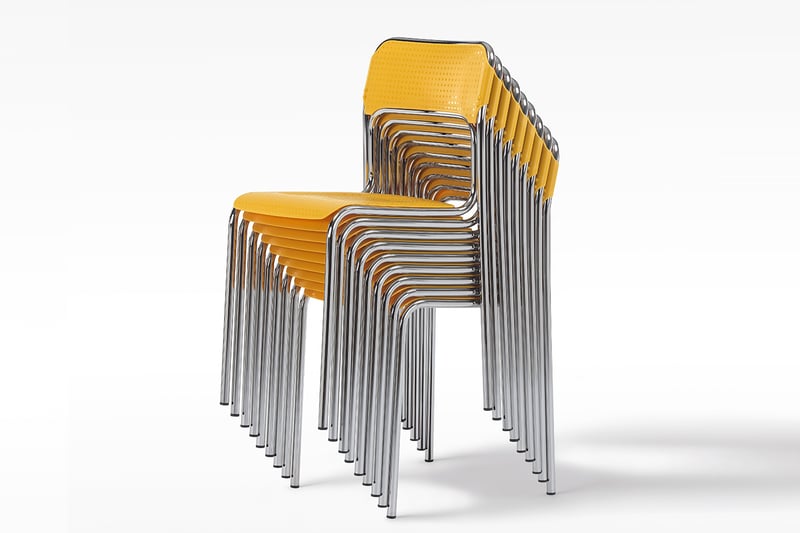 Der Togo Stuhl ist hoch stapelbar