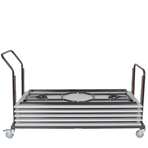 Mit hochwertigem, größenverstellbaren Tischrollwagen (N) (bis 10 Tische) Mit hochwertigem, größenverstellbaren Tischrollwagen (N) (bis 10 Tische)